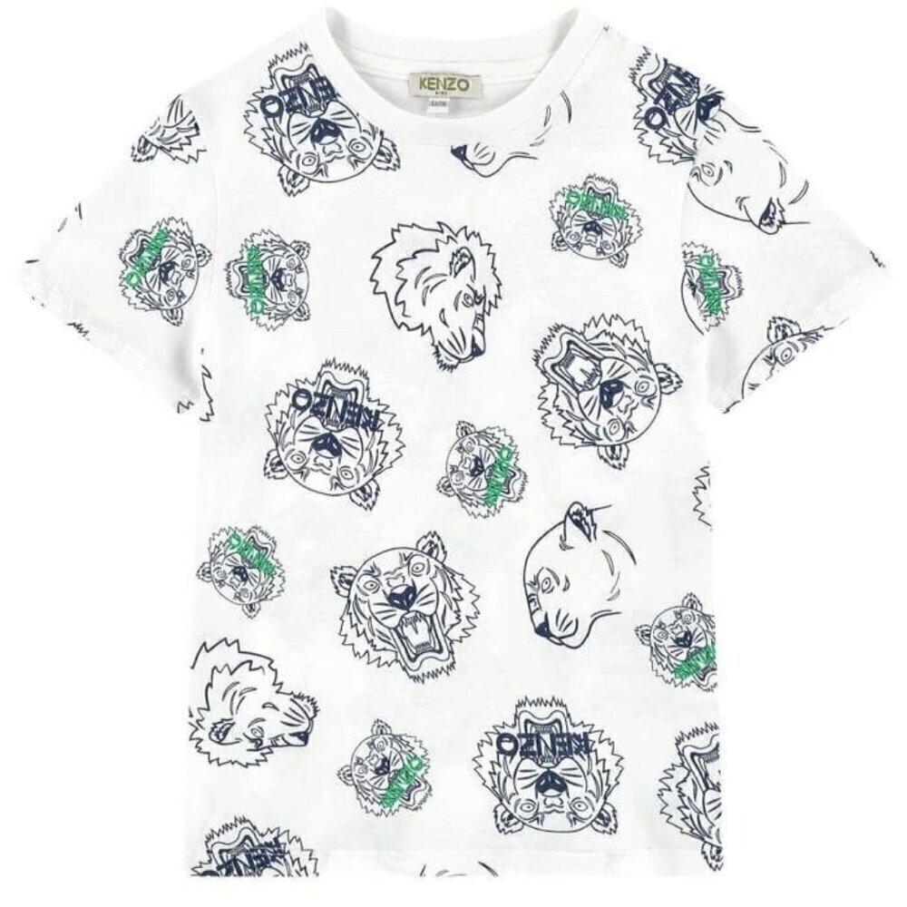 Kenzo Kids modal Graphic T-shirt - Multi Icons Tiger